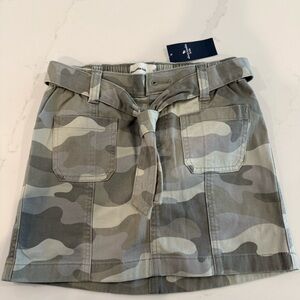 Abercrombie Kids Girls Belted Camo Skirt